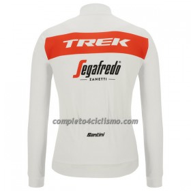 Maglia 2022 Trek-Segafredo Manica Lunga Rosso Bianco